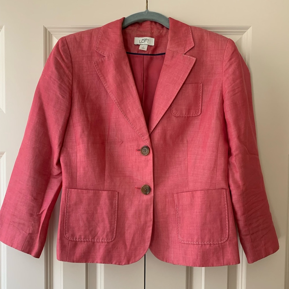 LOFT 3/4 sleeve linen jack
